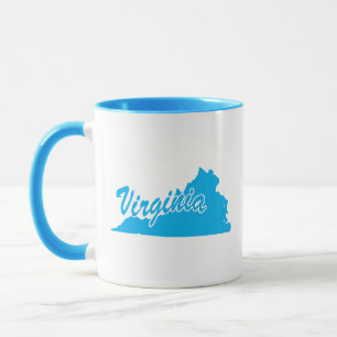 Taza con forma del estado de Virginia