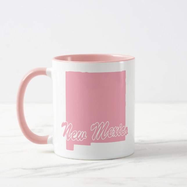 Taza con forma del estado rosa de Nuevo México (Izquierda)
