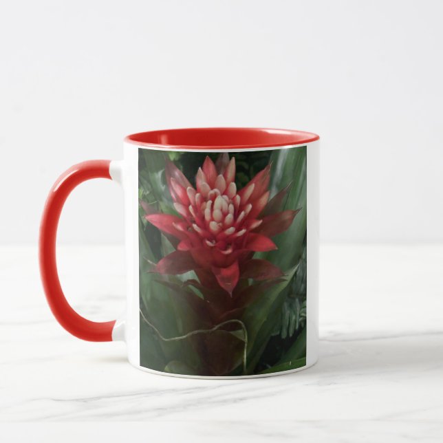 Taza con foto de flor roja (Izquierda)