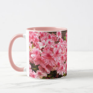 Taza con foto de flores rosas