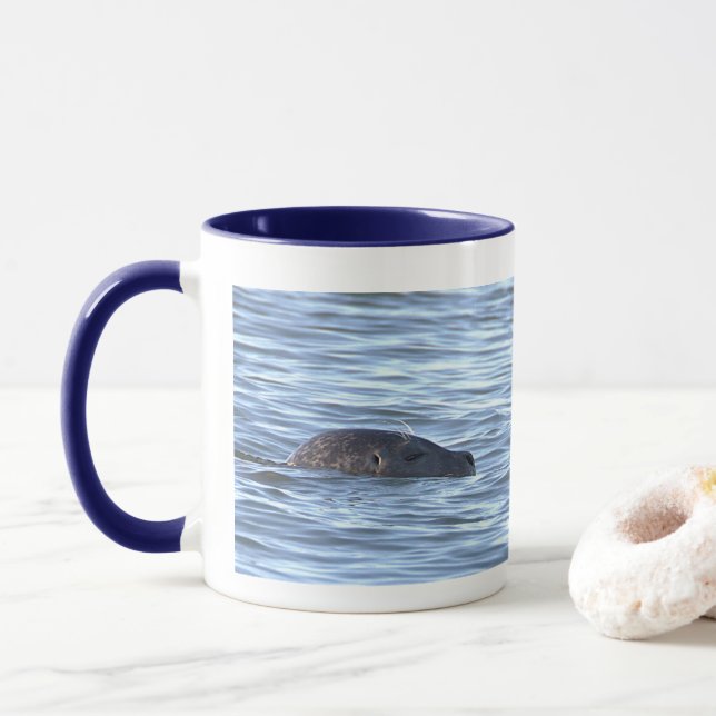 Taza con foto de foca (Con donut)