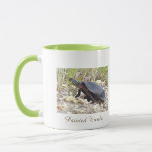 Taza con foto de tortuga pintada