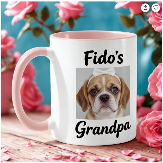 Taza con foto divertida de la cara de un perro per