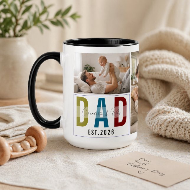 Taza con Foto Personalizada – Nuestro Primer Día d (Personalized Photo Mug – Our First Father’s Day)