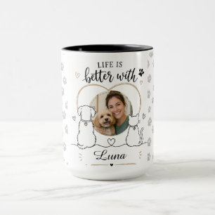 Taza con foto y nombre personalizados para amantes