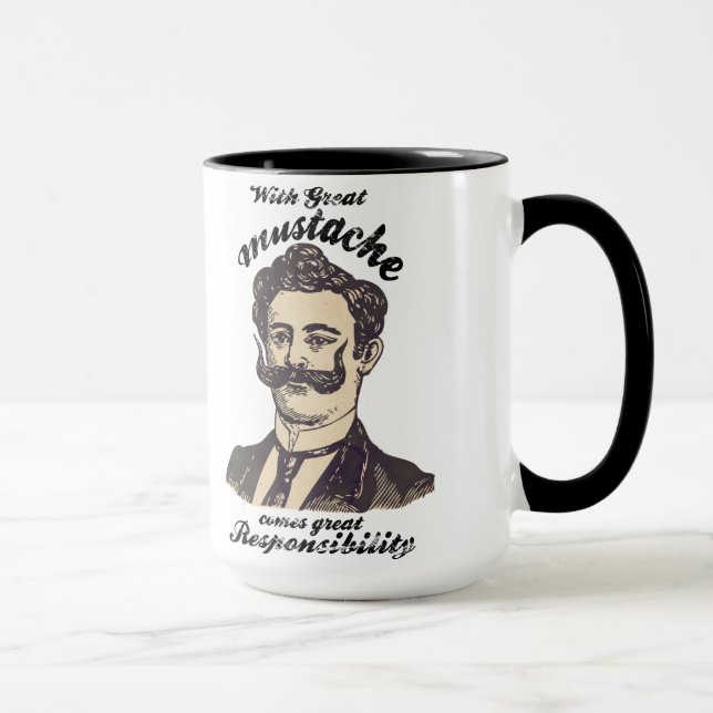 Taza Con gran bigote, viene gran responsabilidad (Derecha)