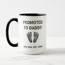 Taza con Huella de Bebé con Tinta Moderna para Pap