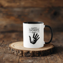 Taza con Huella de Feliz Día del Padre