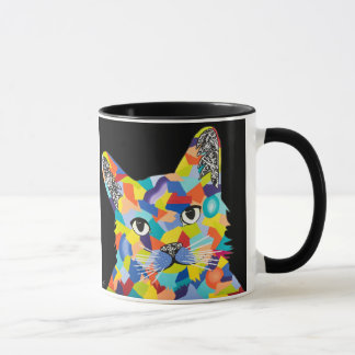 taza con imagen de ilustraciones original del gato
