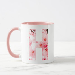 Taza con inicial floral H | Nombre y característic