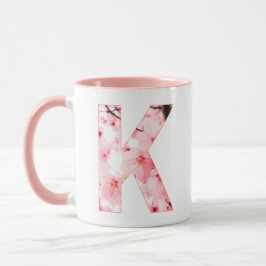 Taza con inicial floral K | Nombre y característic