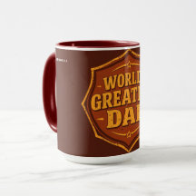 Taza con Insignia de Papá Más Grande del Mundo Ret