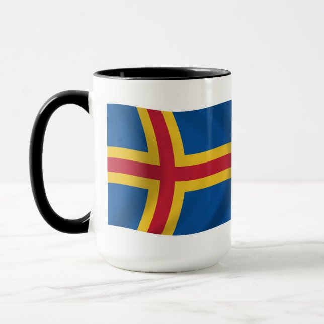 Taza con la bandera de Åland (Izquierda)
