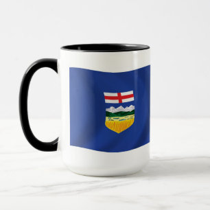 Taza con la bandera de Alberta