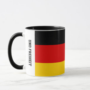 Taza con la bandera de Alemania Unidad Justicia Li