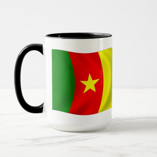 Taza con la bandera de Camerún (Izquierda)