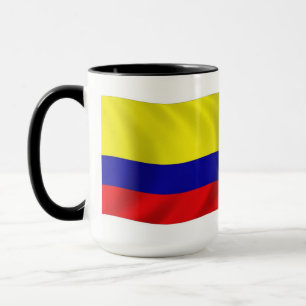 Taza con la bandera de Colombia