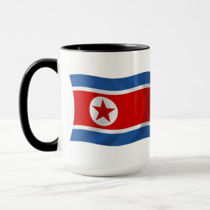 Taza con la bandera de Corea del Norte