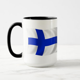 Taza con la bandera de Finlandia