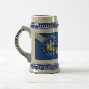 Taza con la bandera de la ciudad de Las Vegas, los