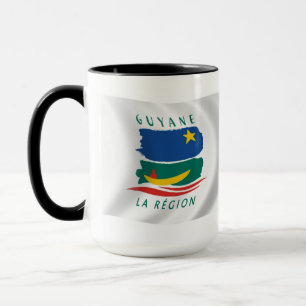 Taza con la bandera de la Guayana Francesa