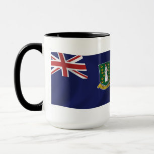 Taza con la bandera de las Islas Vírgenes Británic