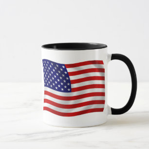 Taza con la bandera de los Estados Unidos de Améri