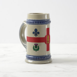 Taza con la bandera de Montreal, Canadá