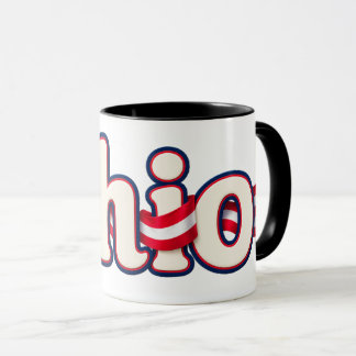 Taza con la bandera de Ohio