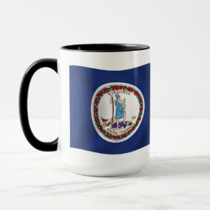 Taza con la bandera de Virginia