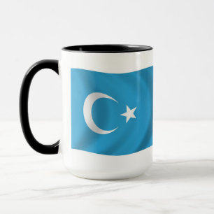 Taza con la bandera de Xinjiang Uigur