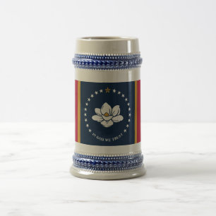 Taza con la bandera del estado de Mississippi, EE.