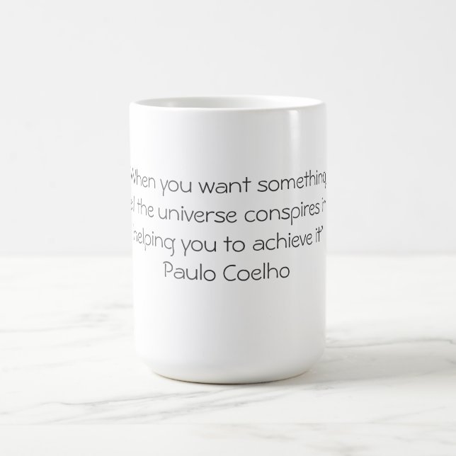 Taza con la cita de Paulo Coelho (Centro)