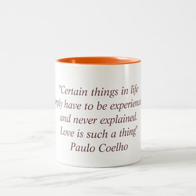 Taza con la cita de Paulo Coelho (Centro)