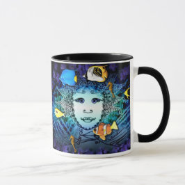 Taza con la decoración del arte gráfico de la hada