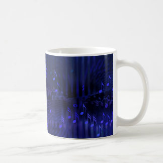 Taza con la decoración musical del arte de