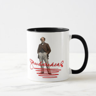 Taza con la firma de Charles Dickens