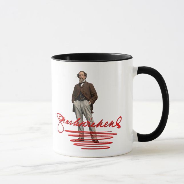 Taza con la firma de Charles Dickens (Derecha)