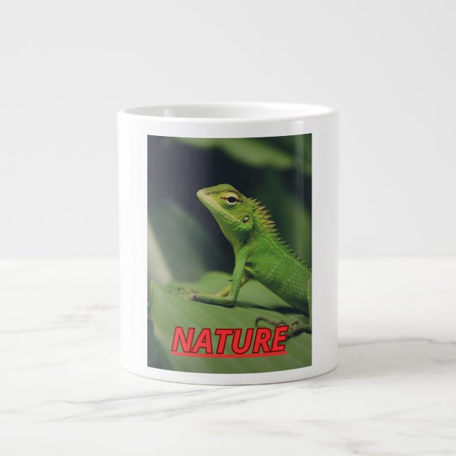 Taza con la foto de una iguana  (Frente)