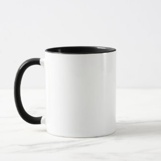 Taza con la manija negra y el labio - dejados