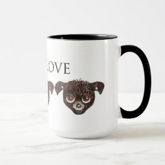 Taza con las caras del perrito