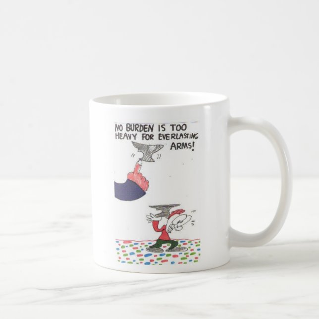 Taza con las muestras divertidas de la iglesia con (Derecha)