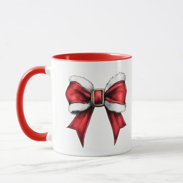 Taza con lazo navideño Coquette (Izquierda)