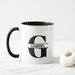 Taza con letra de nombre personalizado 'G'