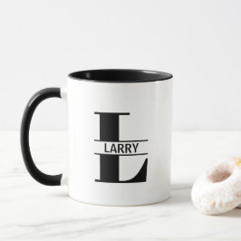 Taza con letra de nombre personalizado 'L'