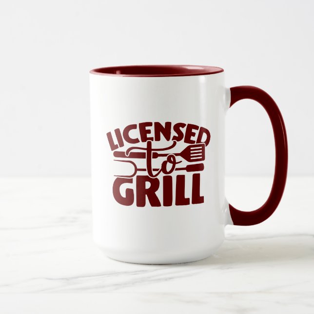 Taza Con Licencia Para Grill (Derecha)