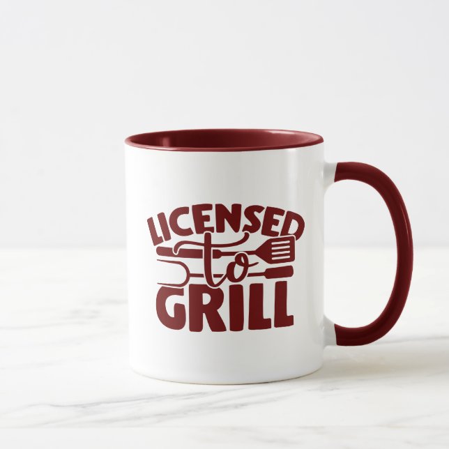 Taza Con Licencia Para Grill (Derecha)