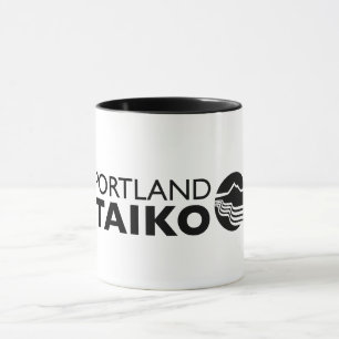 Taza con logotipo de Portland Taiko