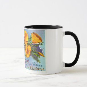 Taza Con los mejores deseos del Año Nuevo de Californi
