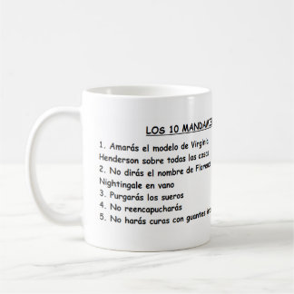 Taza con Mandamientos de la enfermería